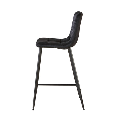 Erica Plush Velvet Comfort Bar Stools - Set of 4