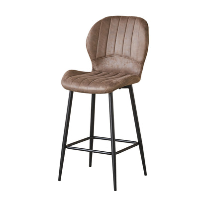 Jaydn Distressed Leather Comfort Bar Stools