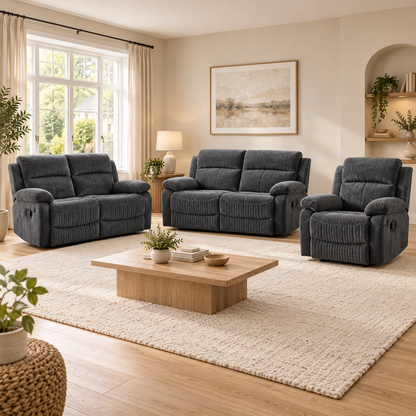 The Rosie-Grey Charcoal Massage Recliner Collection