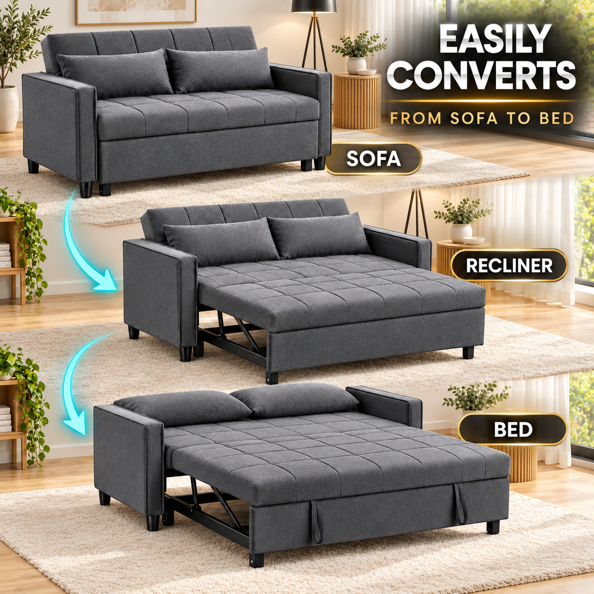 The Alderley Pull-Out 2-Seater Sofa Bed