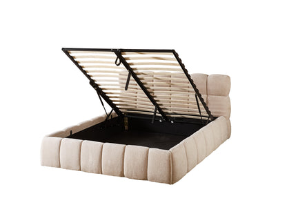 The Maya Upholstered Soft Plush Ottoman Bed Frame
