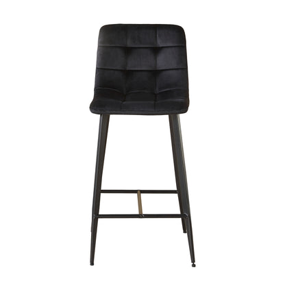 Erica Plush Velvet Comfort Bar Stools - Set of 4