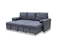 Thumbnail for Manhattan Grey 3 Seat Corner Sofa Bed Set - Left or Right