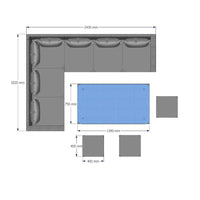 Thumbnail for The Tarporley Grey 9 Seat Corner Rattan Dining Set