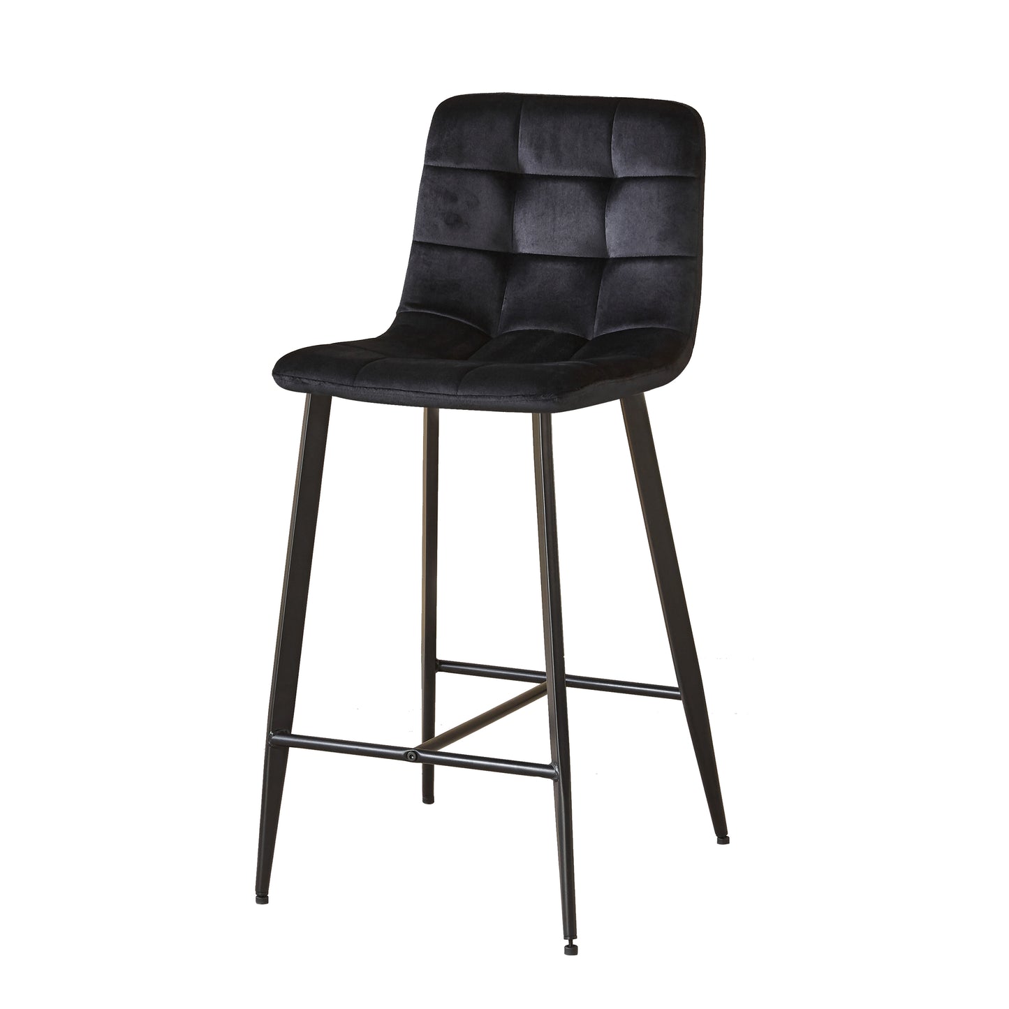 Erica Plush Velvet Comfort Bar Stools - Set of 4