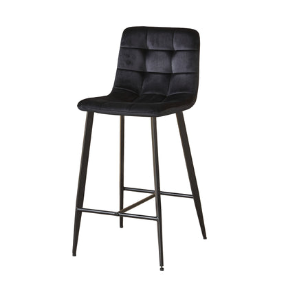 Erica Plush Velvet Comfort Bar Stools - Set of 4