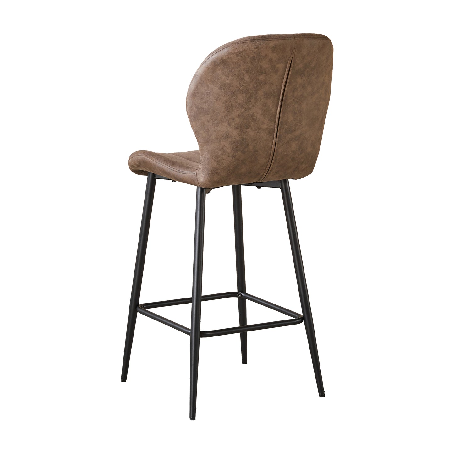 Jaydn Distressed Leather Comfort Bar Stools