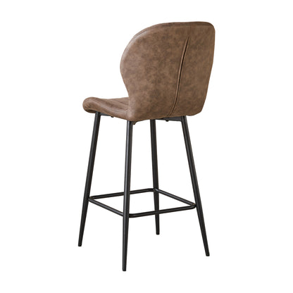 Jaydn Distressed Leather Comfort Bar Stools