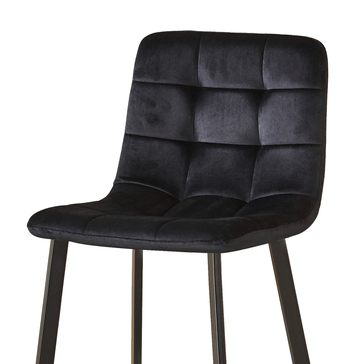 Erica Plush Velvet Comfort Bar Stools - Set of 4