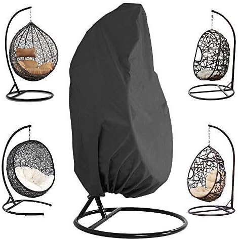 Premium Guard Outdoor Hanging Chair Cover - Large/Black - Madefor.Living