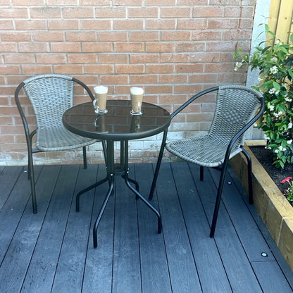 The Bolero 2 Seat Modern Rattan Bistro Set - 2 Colours - Madefor.Living