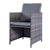 Thumbnail for Milano 9 Piece Rattan Cube Dining Set - Grey