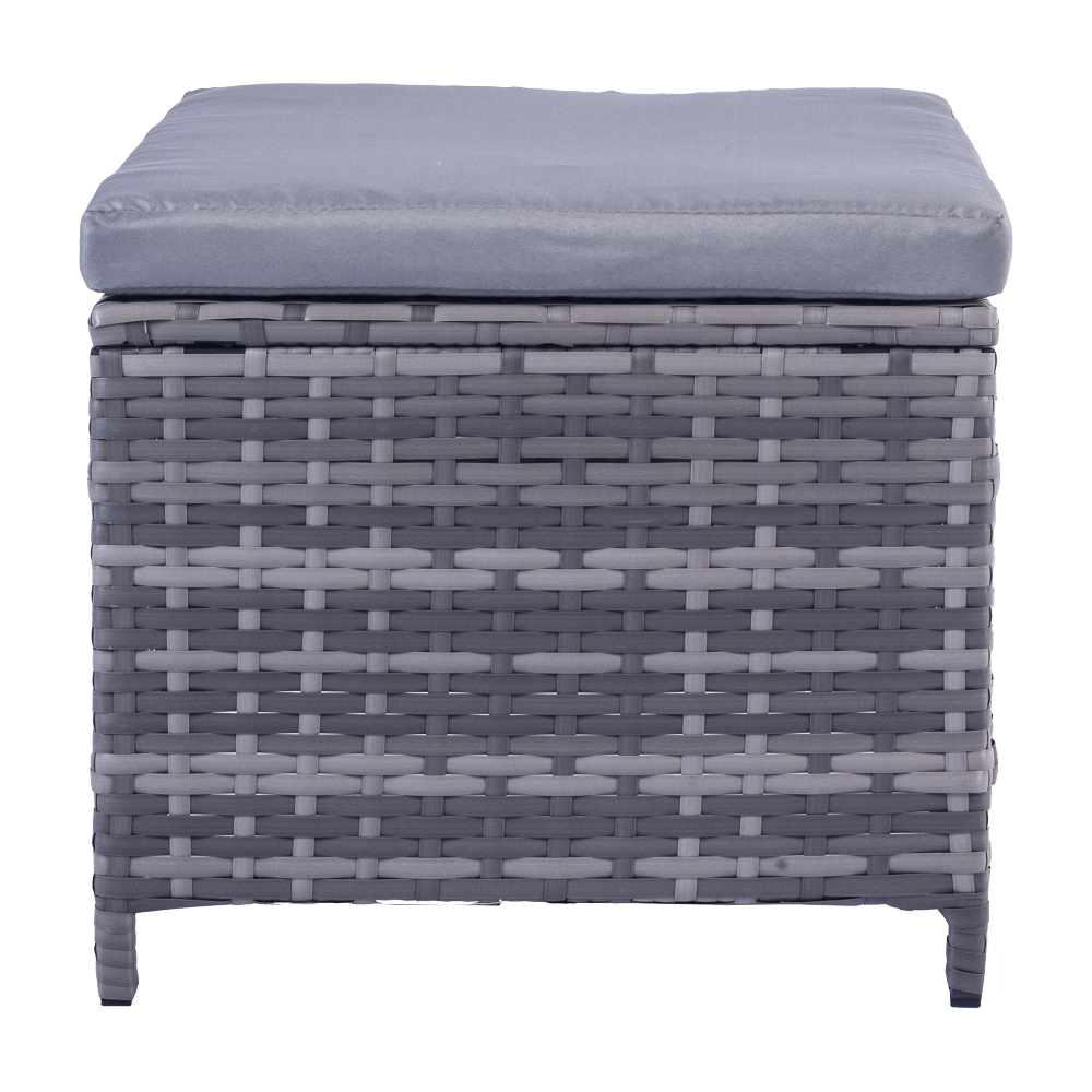 Milano 9 Piece Rattan Cube Dining Set - Grey