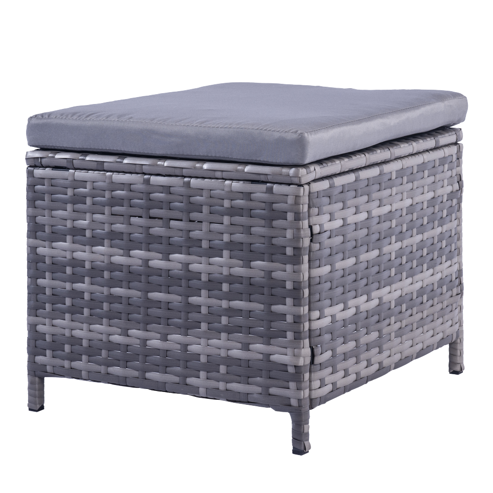 Milano 9 Piece Rattan Cube Dining Set - Grey