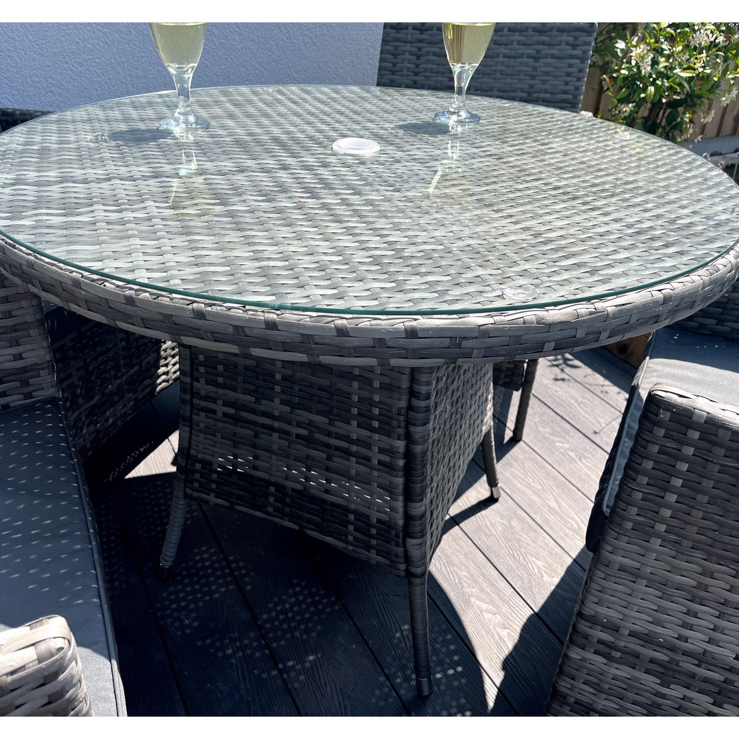 Amazon 5-Piece Rattan Wicker Relaxed Garden Dining Set