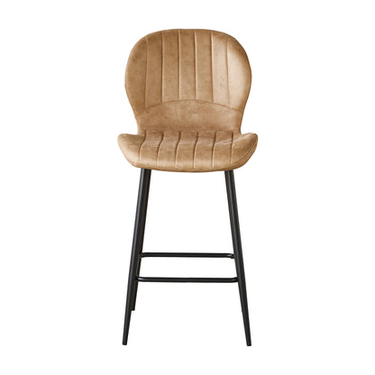 Jaydn Distressed Leather Comfort Bar Stools