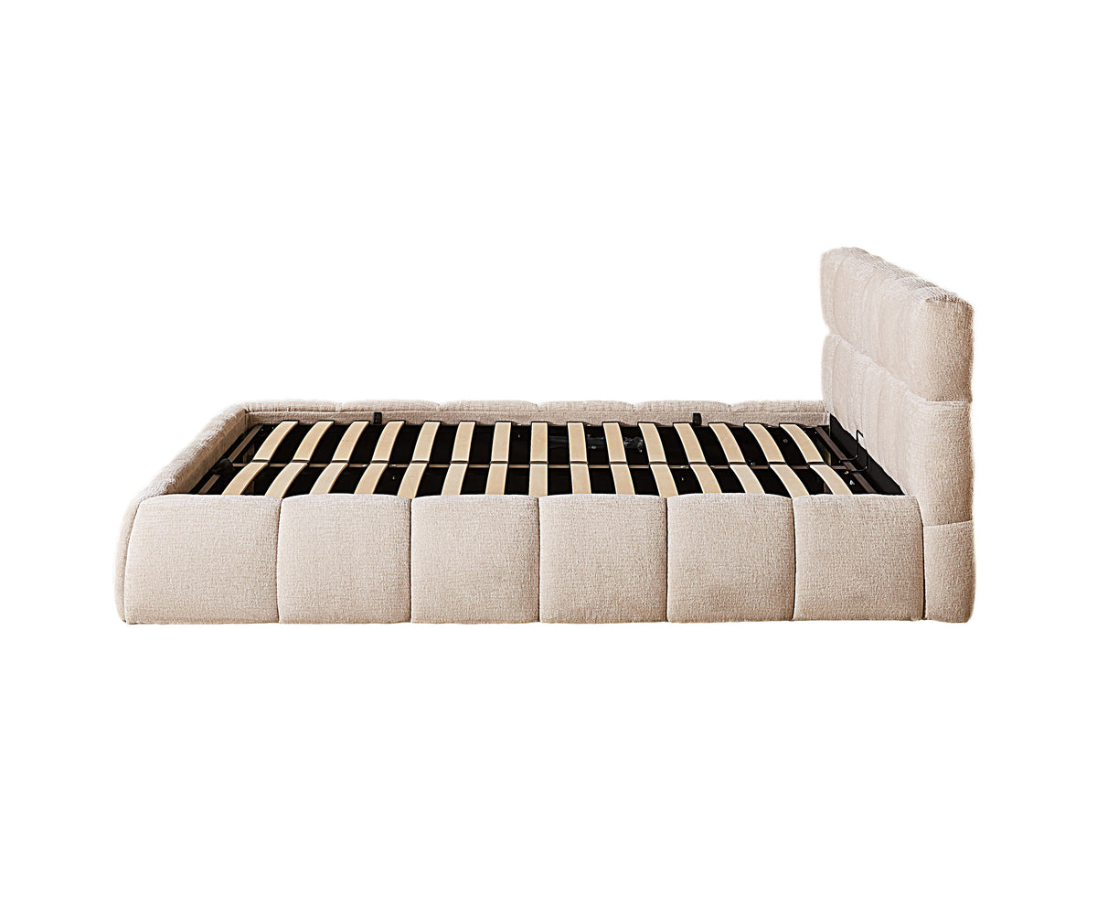 The Maya Upholstered Soft Plush Ottoman Bed Frame