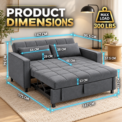 The Alderley Pull-Out 2-Seater Sofa Bed