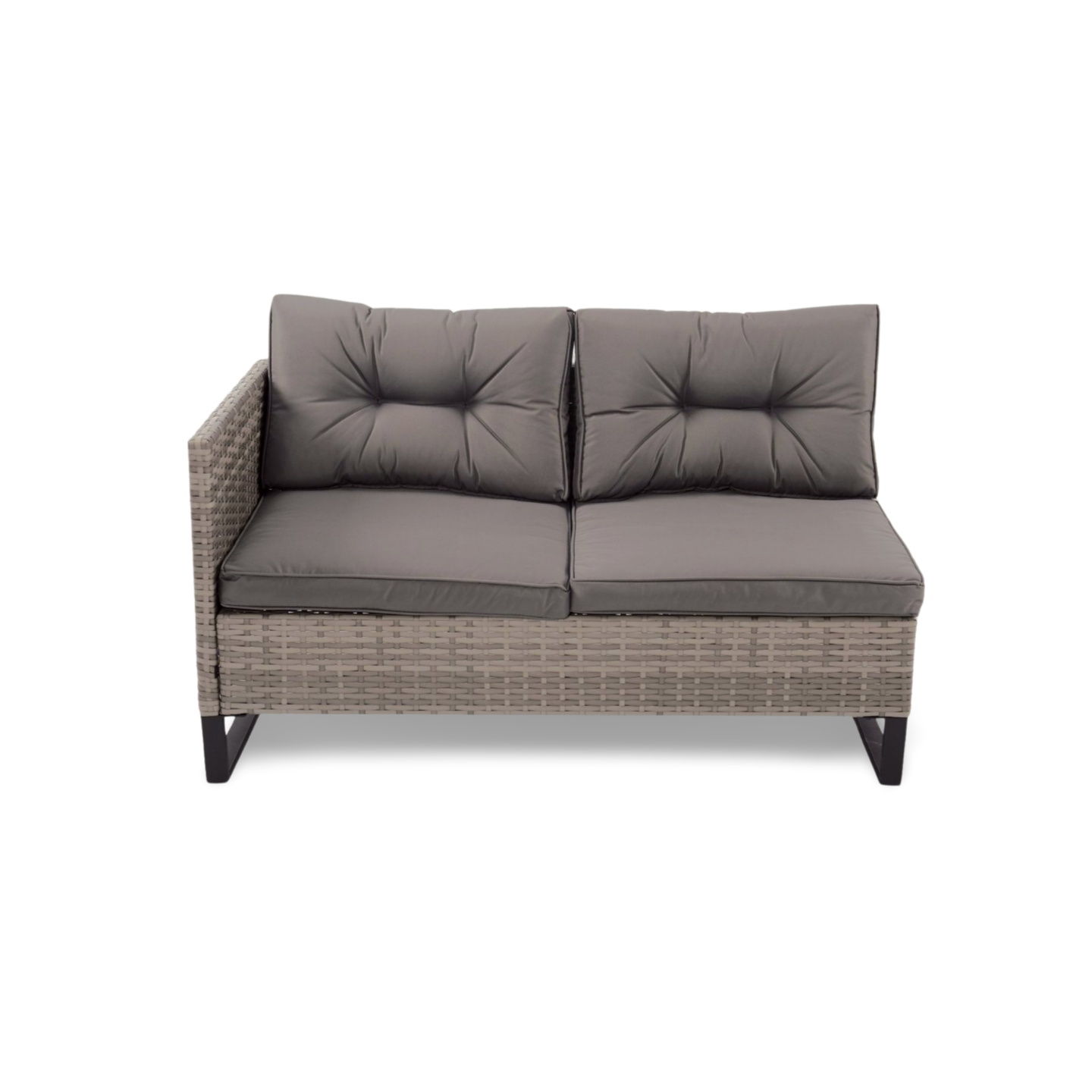 The Palma Grey Firepit Rattan Corner with Storage