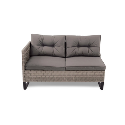 The Palma Grey Firepit Rattan Corner with Storage