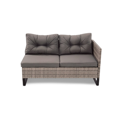 The Palma Grey Firepit Rattan Corner with Storage