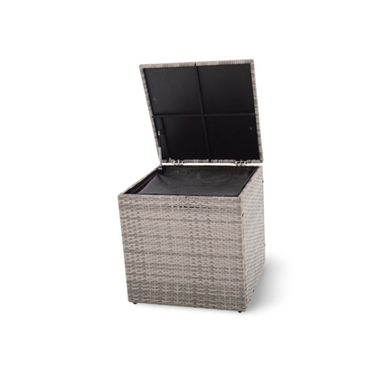 The Palma Grey Firepit Rattan Corner with Storage