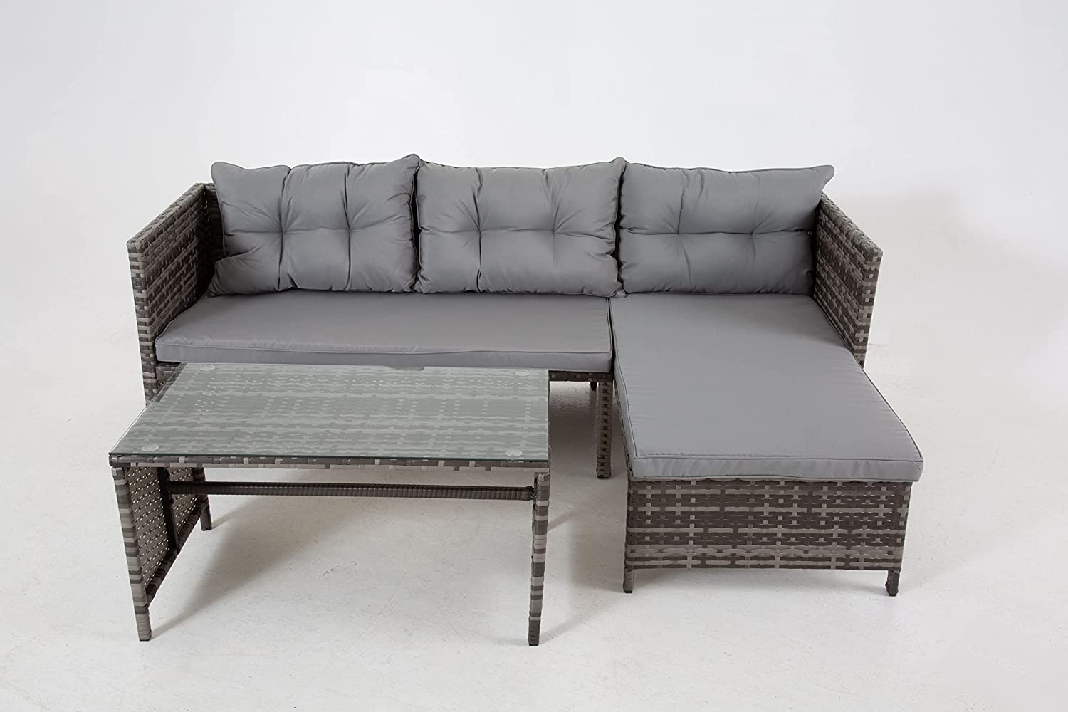 The Riverside Grey Corner Rattan Set - Madefor.Living