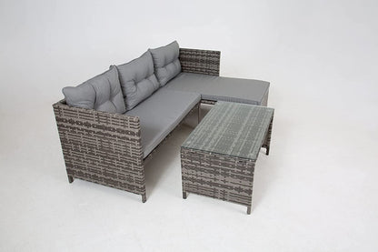 The Riverside Grey Corner Rattan Set - Madefor.Living