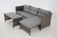 Thumbnail for The Riverside Grey Corner Rattan Set