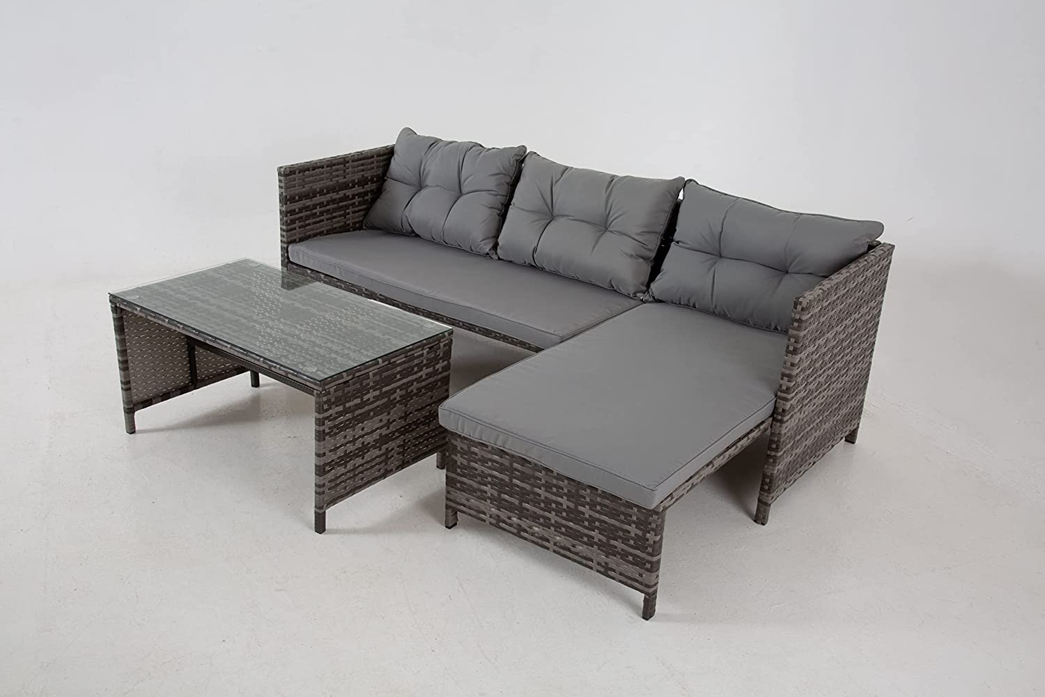 The Riverside Grey Corner Rattan Set - Madefor.Living