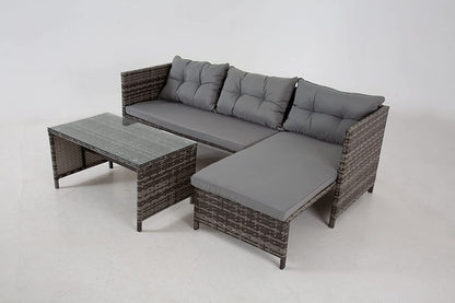 The Riverside Grey Corner Rattan Set - Madefor.Living