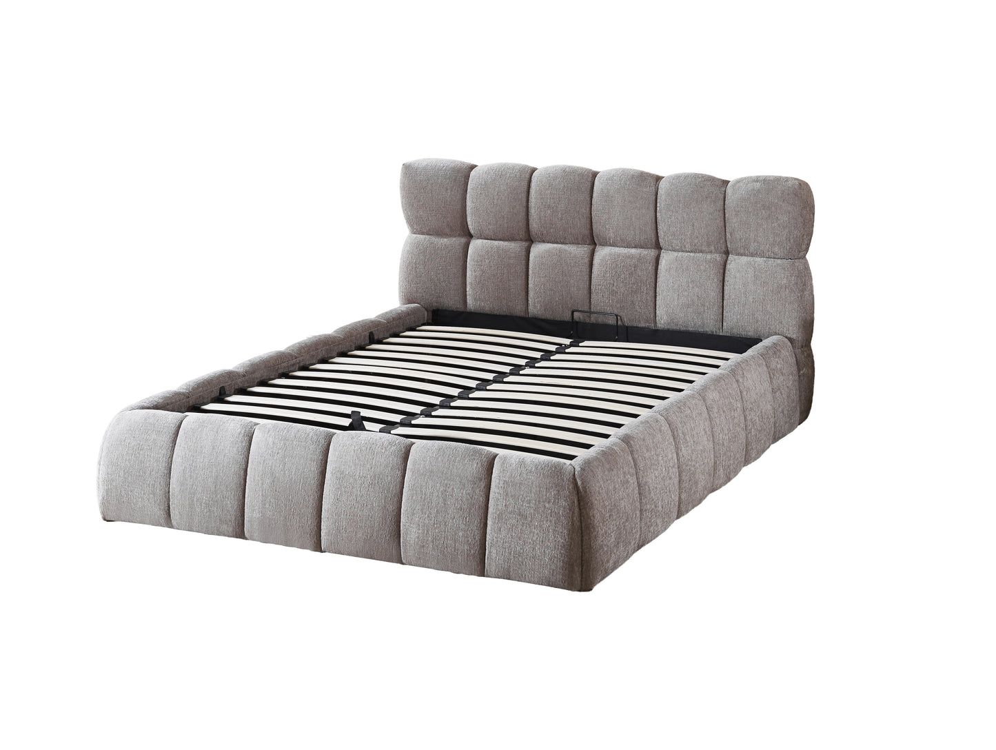 The Maya Upholstered Soft Plush Ottoman Bed Frame