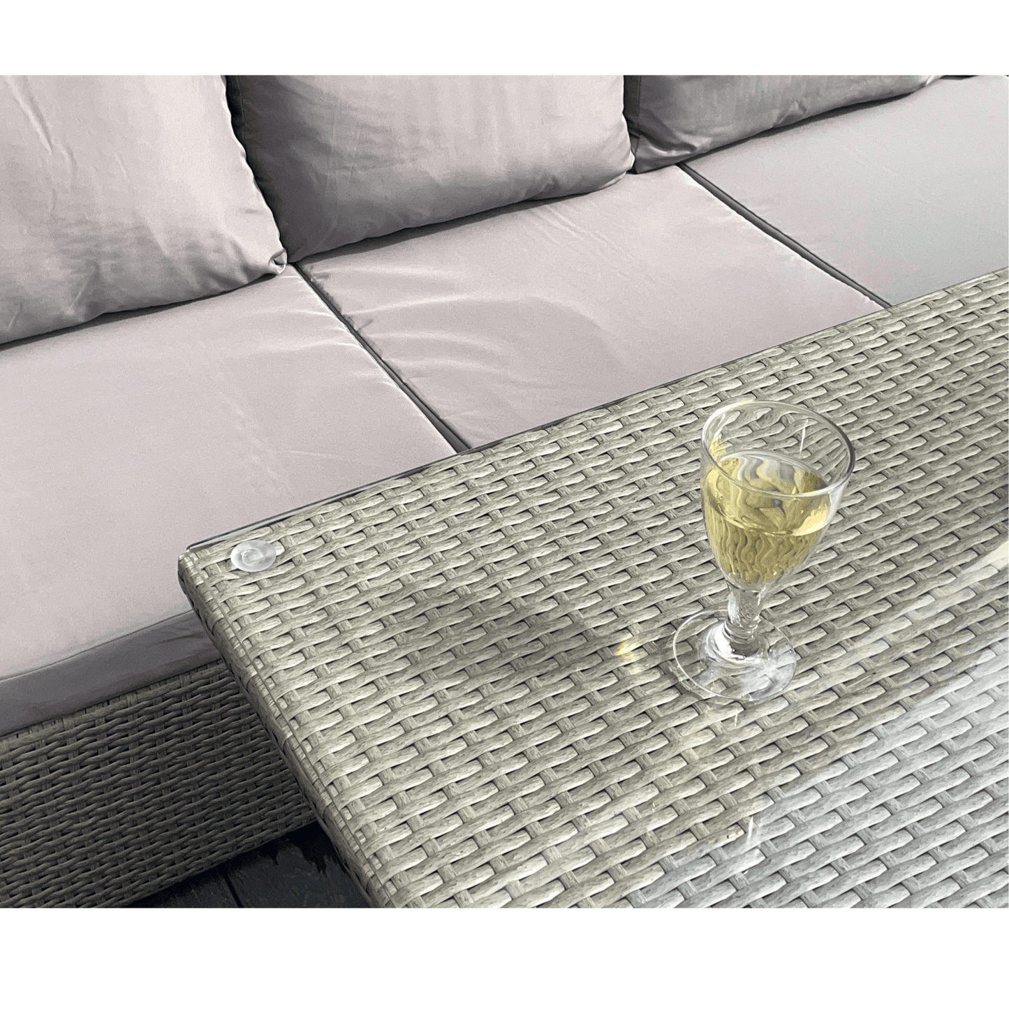 The Knutsford 9 Seat Corner Rattan Dining Set - Madefor.Living