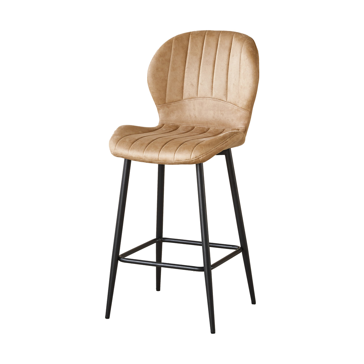 Jaydn Distressed Leather Comfort Bar Stools