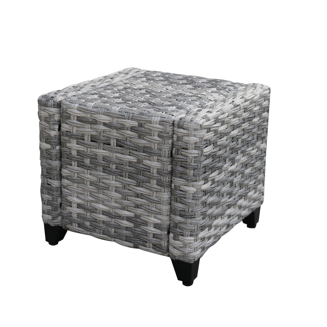 The Maldives Grey Aluminium 9 Seat Corner Gas Firepit Rattan Dining Set - Madefor.Living