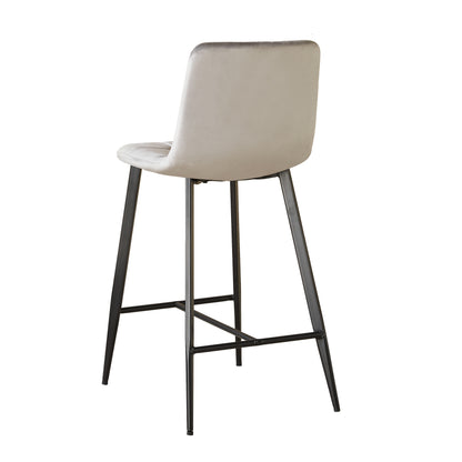 Erica Plush Velvet Comfort Bar Stools - Set of 4
