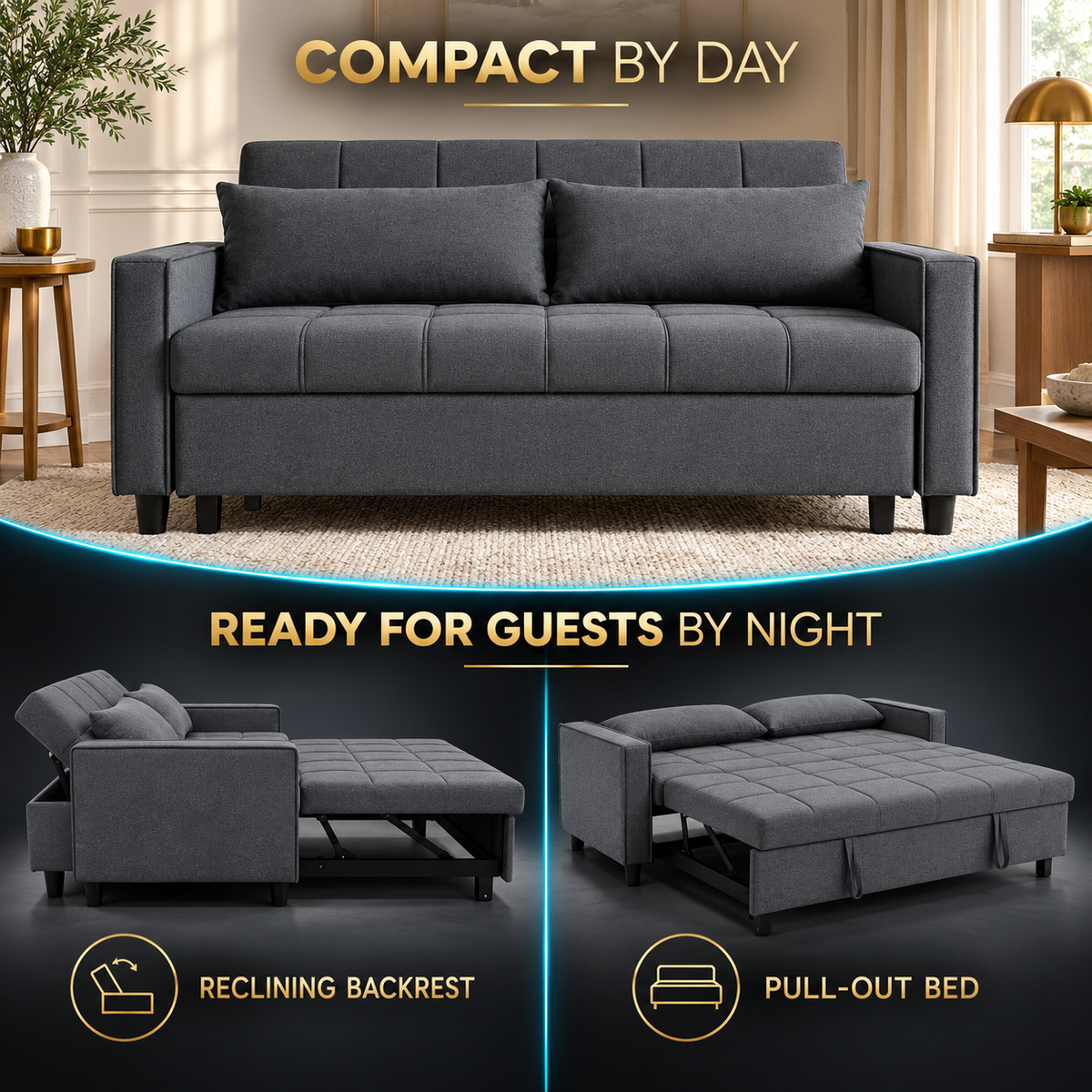The Alderley Pull-Out 2-Seater Sofa Bed