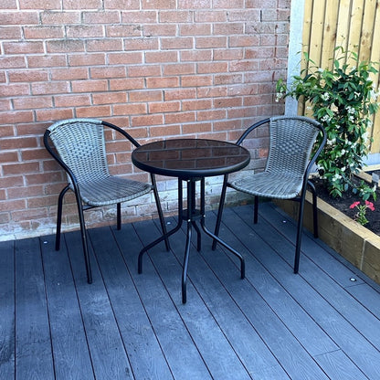 The Bolero 2 Seat Modern Rattan Bistro Set - 2 Colours - Madefor.Living