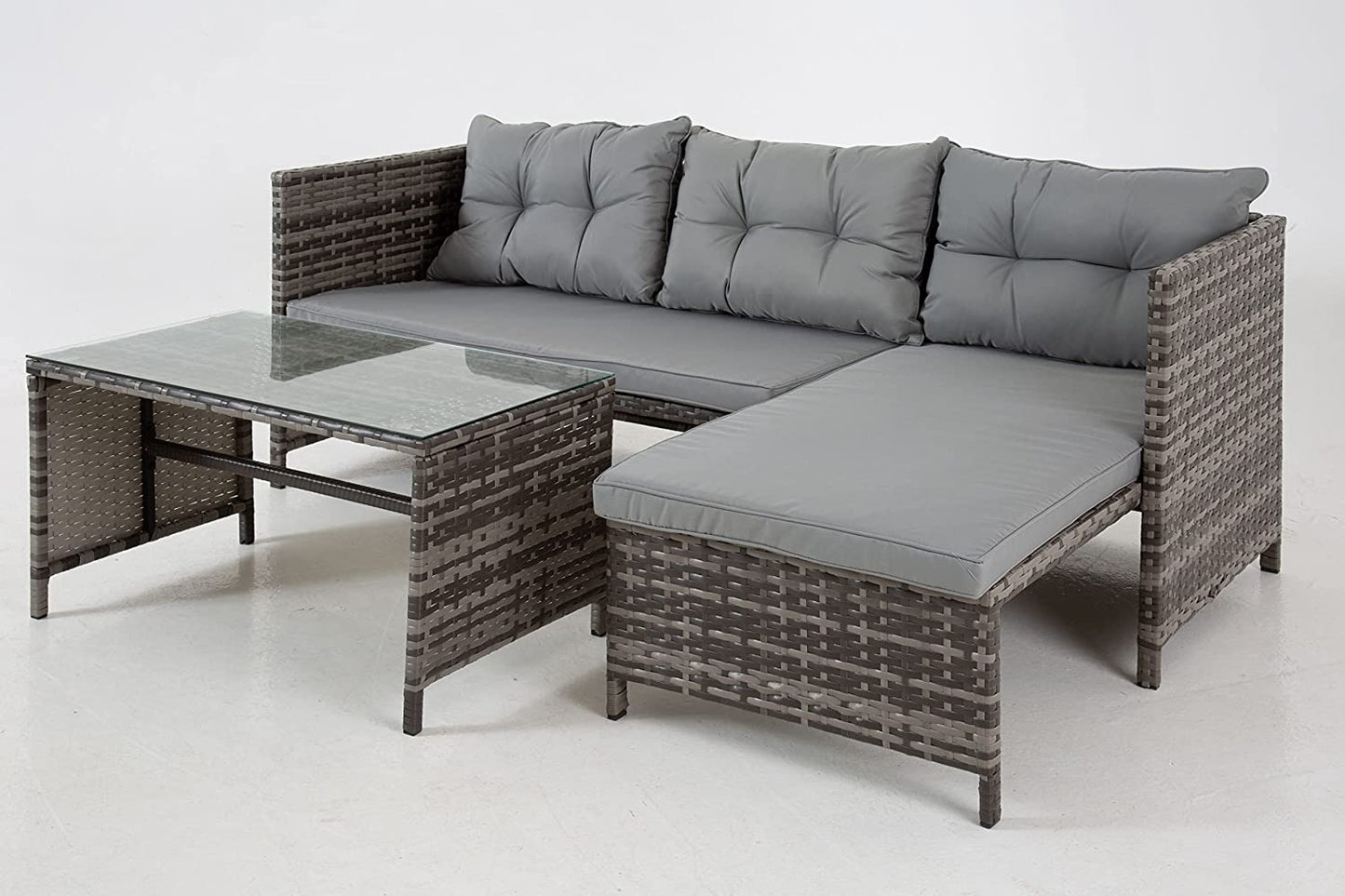 The Riverside Grey Corner Rattan Set - Madefor.Living