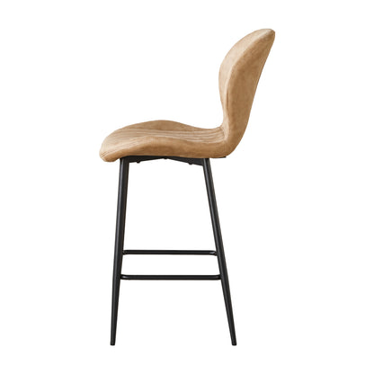 Jaydn Distressed Leather Comfort Bar Stools