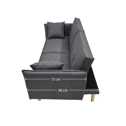 Finnley Two Seat Sofa Bed - Grey - Madefor.Living