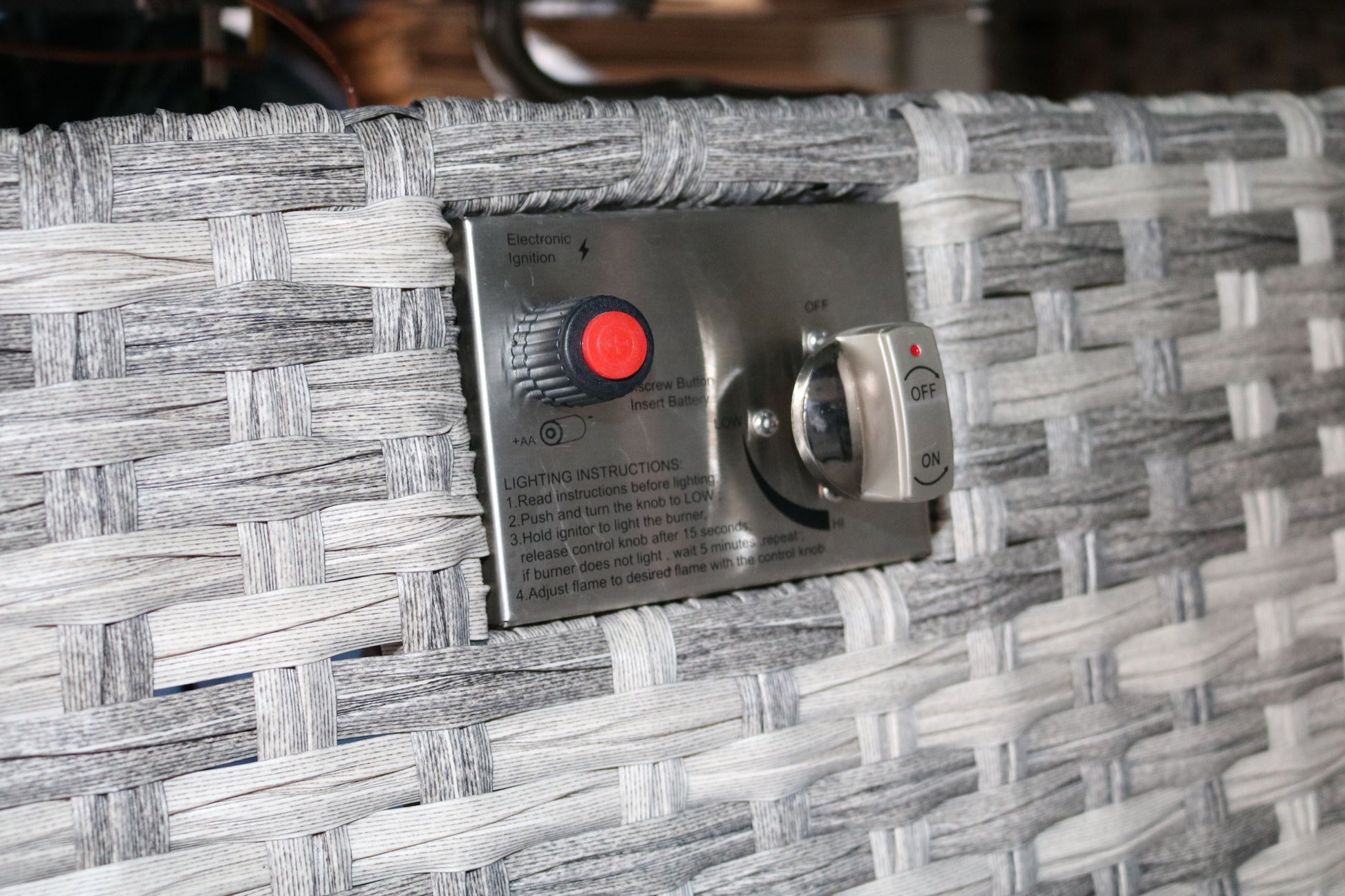 The Maldives Grey Aluminium 9 Seat Corner Gas Firepit Rattan Dining Set - Madefor.Living