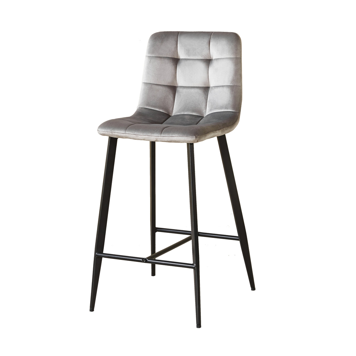 Erica Plush Velvet Comfort Bar Stools - Set of 4