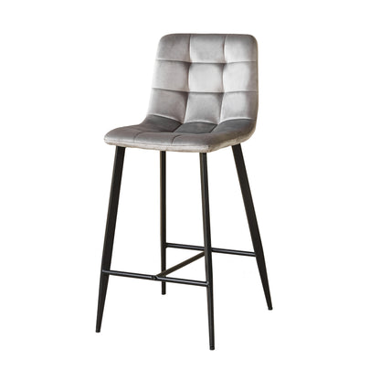 Erica Plush Velvet Comfort Bar Stools - Set of 4