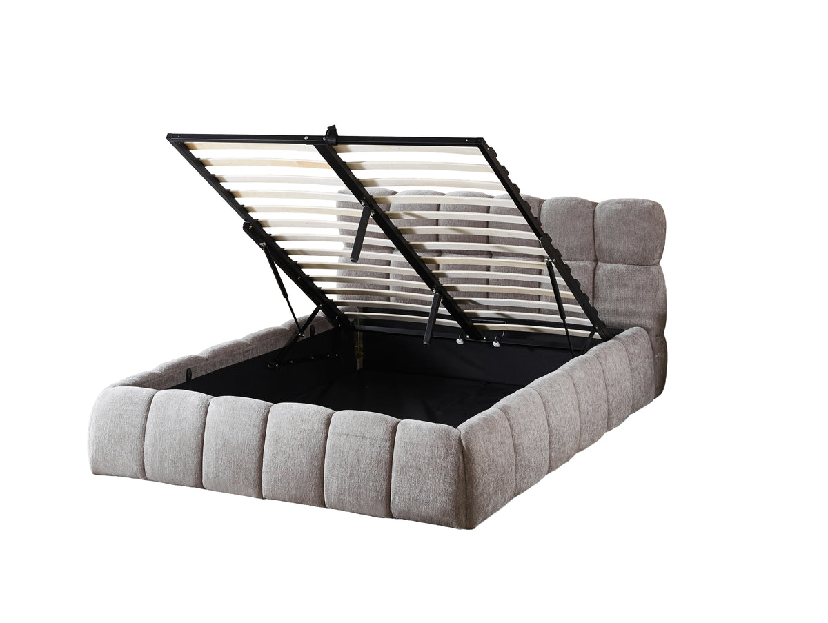 The Maya Upholstered Soft Plush Ottoman Bed Frame