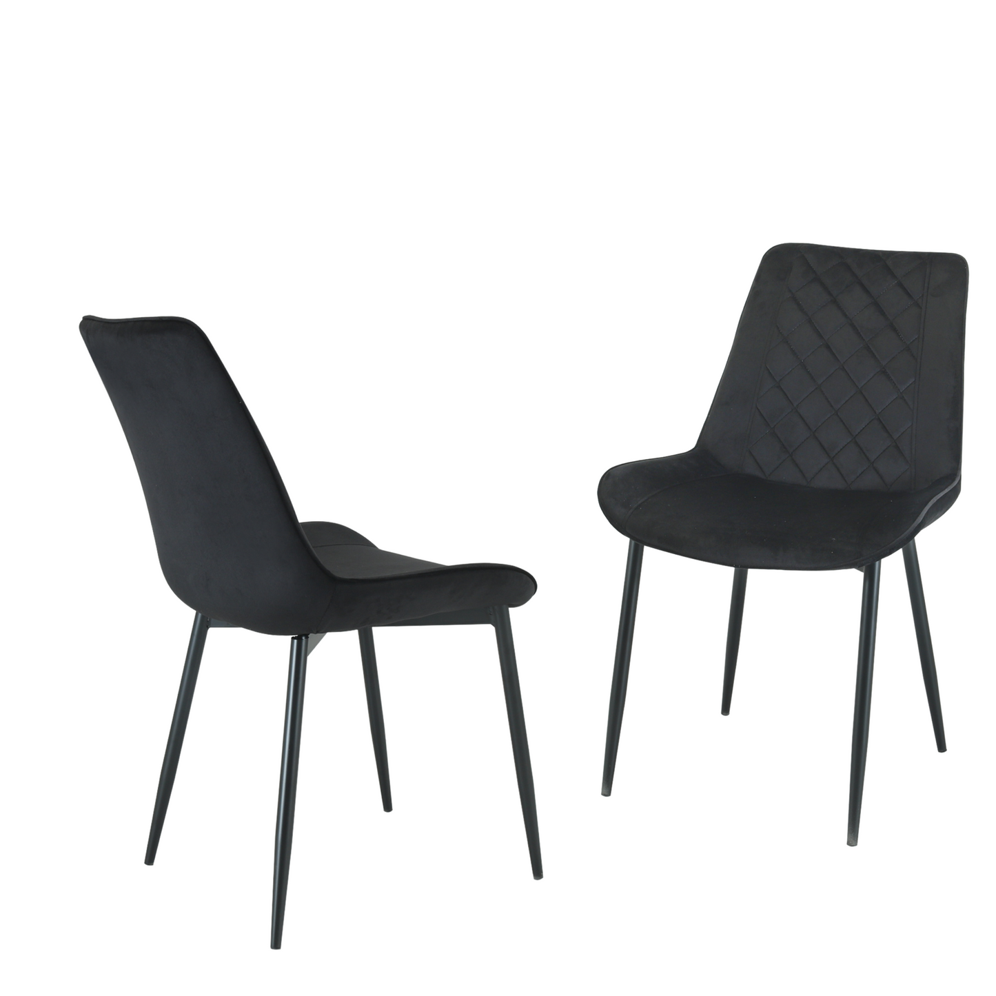 Amelia Velvet Comfort Dining Chairs - Set of 2