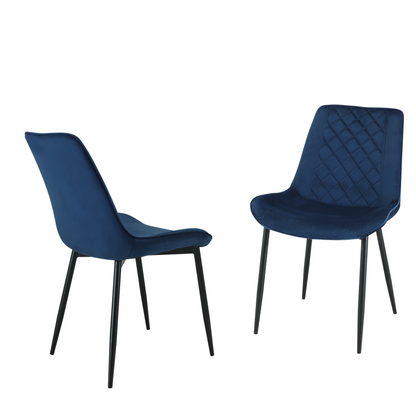 Amelia Velvet Comfort Dining Chairs - Set of 2