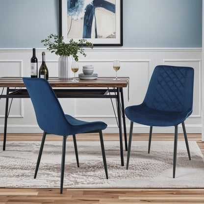 Amelia Velvet Comfort Dining Chairs - Set of 2