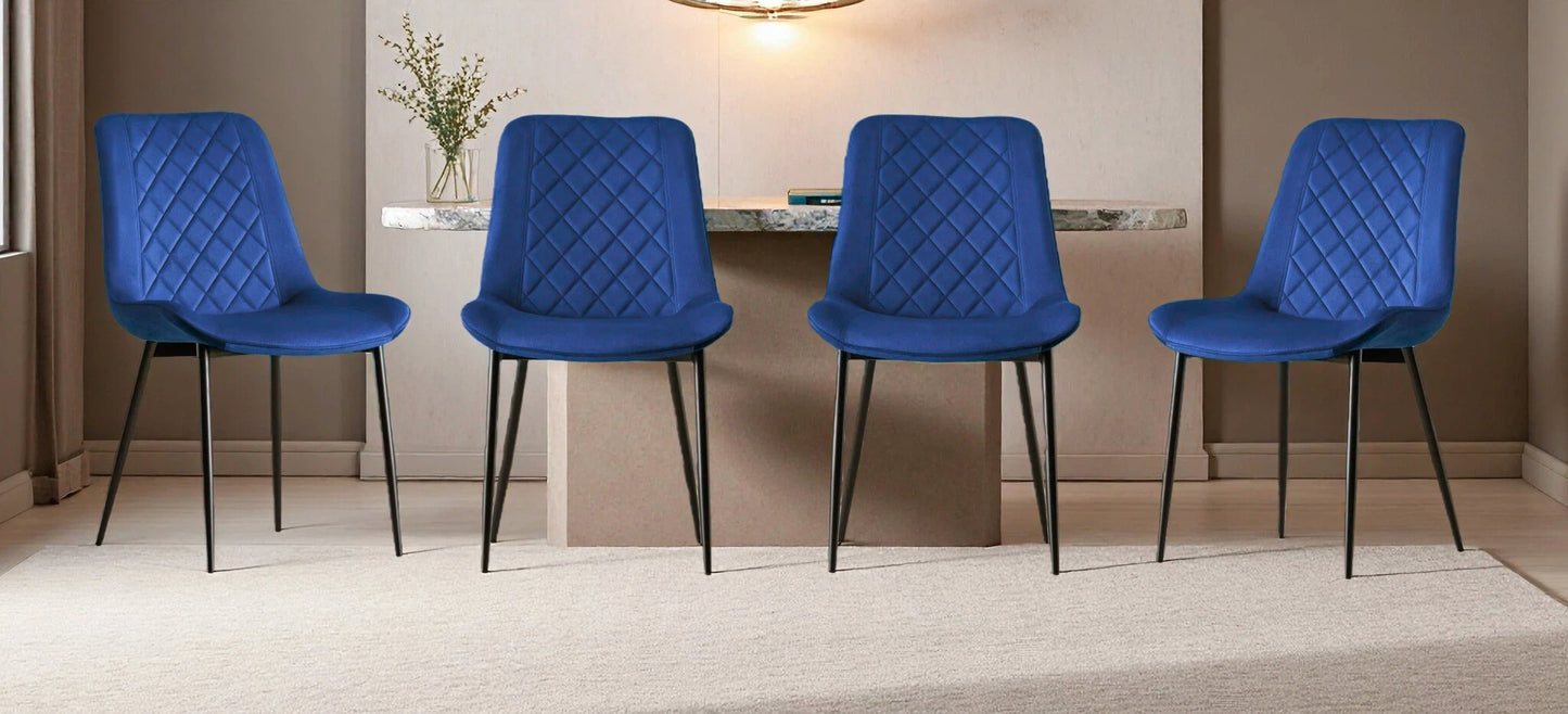 Amelia Velvet Comfort Dining Chairs - Set of 4