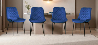 Amelia Velvet Comfort Dining Chairs - Set of 4